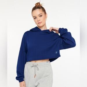 SAVAGE X FENTY ESSENTIAL CROPPED HOODIE ROYAL BOSS BLUE SIZE XL